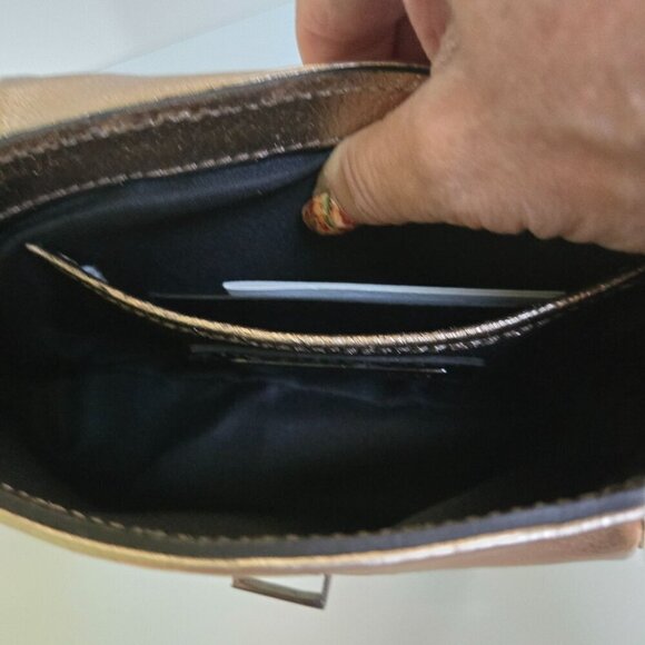 Vittoria Napoli NWOT Geri Platino Cinzano Leather Mini Convertible Mini Bag - Picture 9 of 10